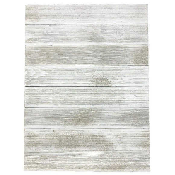 Hampton Art Wood Plank White 12x16"