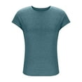 thumbnail image 5 of Kaemgyyd Womens Summer Tops Soft Comfy Crew Neck Cap Sleeve T Shirts Solid Color Loose Fit Casual Summer Basic Blouse, 5 of 5