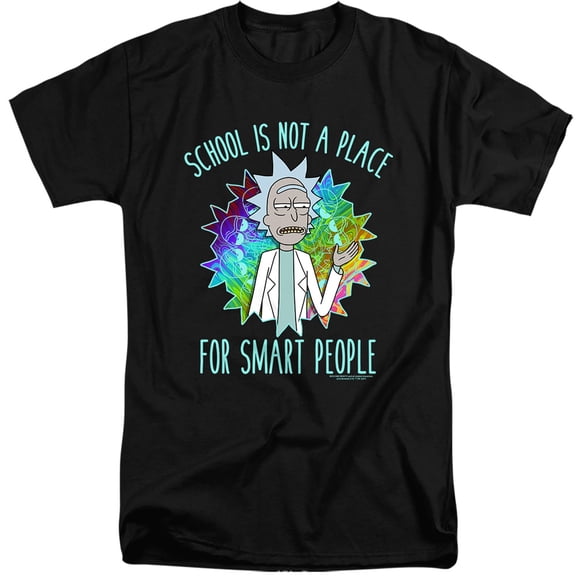 Rick and Morty School Unisex Adult Tall T Shirt, School, 2X-Large