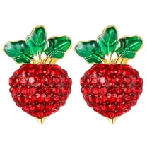 BESTOYARD Women Jewelry Radish Earrings Red 1 Pair