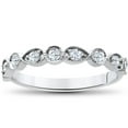 thumbnail image 1 of Diamond Wedding Ring 1/3 ct Stackable Womens Diamond Band 14K White Gold, 1 of 3