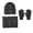 Black, variant on COM1950s Hat And Gloves, Gloves For Winter, European And Winter Knitted Warm Gloves Hats Scarves Printing Three Piece Set With Thick Velvet And Hat, Warm Winter Gloves, Hats And Gloves