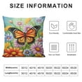 thumbnail image 5 of Nawypu  Flower Butterfly Throw Pillow Covers Watercolor&nbsp;Daisy&nbsp;Tulip Farmhouse Cushion Cover Spring Floral Pillow Case Outdoor Animal Pillowcase&nbsp;(Butterfly ), 5 of 5