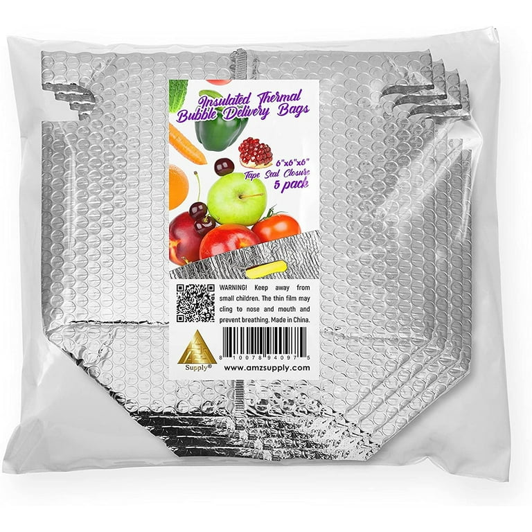 Choice Quart Size Insulated Foil Take Out Bag for Hot / Cold Food