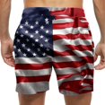thumbnail image 5 of Delliss Mens Casual Drawstring Shorts Flat Front Elastic Waist Summer Beach Vacation Shorts with Pocket, 5 of 7