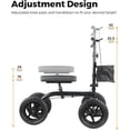 thumbnail image 2 of SUNDERWELL Foldable Knee Scooter - Crutch Alternative, Steerable Knee Walker for Foot Injuries, All Terrain 11.5-Inch Wheel, Padded Knee Cushion, 330lbs Weight Capacity, 24lbs Light Weight, 2 of 6