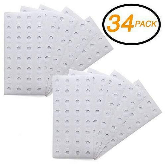 3PK Super Great White Round Reinforcement Label-Great for School Home & Office