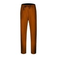 thumbnail image 6 of Fgnfyis Men's Linen Shirt Sets Outfits 2 Pieces Henley Shirts Long Sleeve Loose Yoga Pants Beach Clothing Mens Suits Orange XXL, 6 of 9