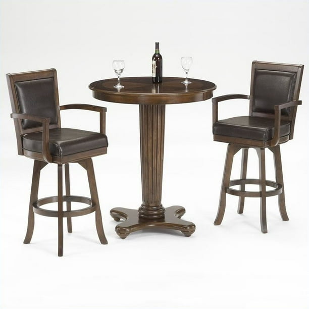 Hillsdale Furniture Ambassador Wood 3 Piece Bar Height Bistro Set