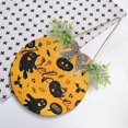 thumbnail image 4 of Coolnut Cute Ghost and Pumpkin Welcome Sign Front Door Round Wall Door Sign with Flowers Hanging Sign for Entryway Front Porch Hallway Yard Garden Home Decor, 4 of 7