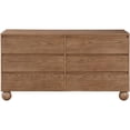 thumbnail image 4 of Meridian Furniture Kent Walnut Solid Ash Wood Dresser, 4 of 11