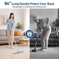thumbnail image 2 of Carpet Rake for Pet Hair Removal Tool, Dog and Cat Hair Remover Broom with 54 Inch Adjustable Long Handle, Dual Sided Silicone and Metal Carpet Scraper for Rug, Couch, Furniture, 3 Pack, 2 of 7