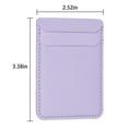 thumbnail image 3 of Feishell Unisex Self Adhesive Credit Card Holder, Leather, Purple, 2 Pack, 3 of 6