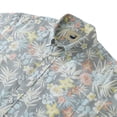 thumbnail image 3 of YIUME Light Floral Print Men's Button-down Shirt 100% Cotton Shell Button, 3 of 5