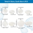 thumbnail image 4 of 24 colgantes tallados de concha natural de agua dulce, 4 estilos, con forma de concha grande, colgantes blancos, conchas naturales., 4 of 7