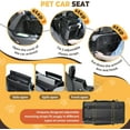 thumbnail image 5 of Pet Dog Car Seat for Small Dog Large Center Console Dog Car Seat for Puppy Cat Dog Travel Protable Booster Seat Anti-Slip Dog Car Bed Carseat PU Leather 0-20 lbs（Dark Black）, 5 of 12