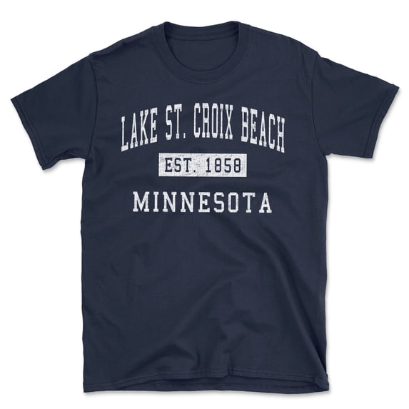 Lake St. Croix Beach Minnesota Classic Established Men's Cotton T-Shirt
