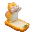 thumbnail image 4 of Soporte para teléfono móvil, accesorio de escritorio, soporte divertido para teléfono con forma de animal para sala de estar Gato amarillo, 4 of 7