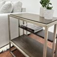 thumbnail image 4 of Roundhill Furniture Wood/Metal Padena Chairside Table in Aged Graphite Gray, 4 of 6