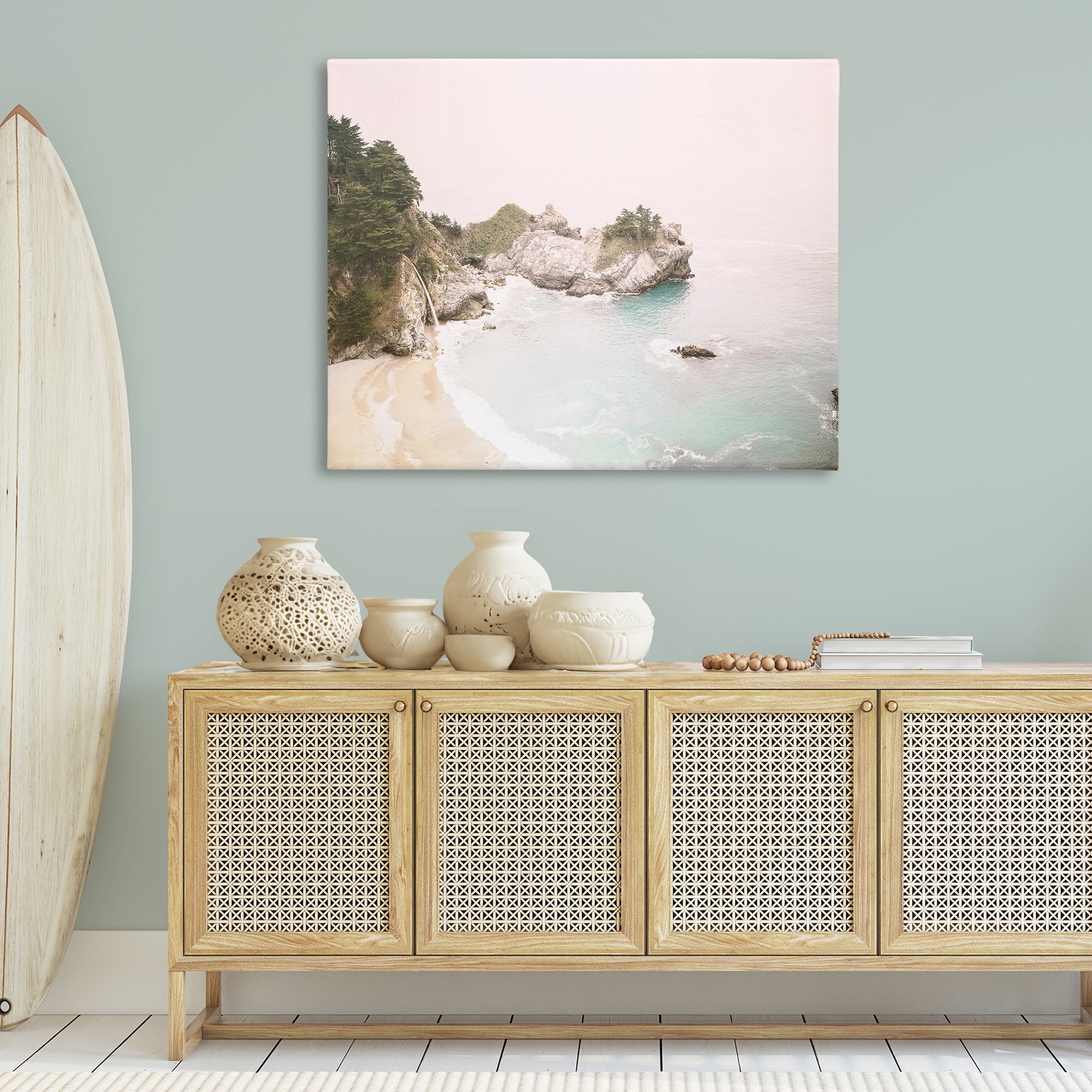 Stupell Industries McWays Falls Seascape Nautical & Beach Photography Wrapped Canvas Art Print Wall Art, 48 x 36