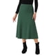 thumbnail image 1 of FALDA MIDI DE PUNTO RIBETEADA PARA MUJERES INSPIRADA CHIC, CON CINTURA ELÁSTICA Y ESTIRABLE, TALLA XL, VERDE EJÉRCITO, 1 of 6