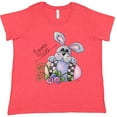 thumbnail image 3 of Inktastic Happy Easter Bunny Rabbit Women's Plus Size T-Shirt, 3 of 5
