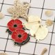 thumbnail image 4 of 4 PC Women Poppy Brooches Red Flower Lapel Pins Girls Breastpin Remembrance Memorial Veterans Day Gift Lest We Forget, 4 of 5