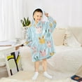 thumbnail image 6 of FORMRS Wearable Blanket Hoodie with Sleeves for Kids Cozy Flannel Sweatshirt, Cute Rabbits, 6 of 7