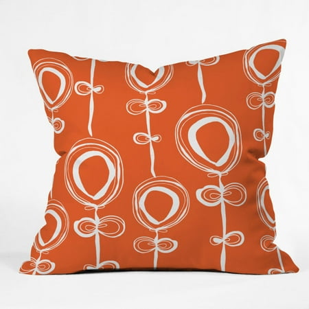 Rachael Taylor Contemporary Orange Throw Pillow
