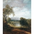 thumbnail image 2 of Thomas Doughty 12x14 Black Ornate Wood Framed Double Matted Museum Art Print Titled: A River Glimpse (ca. 1843-50), 2 of 5