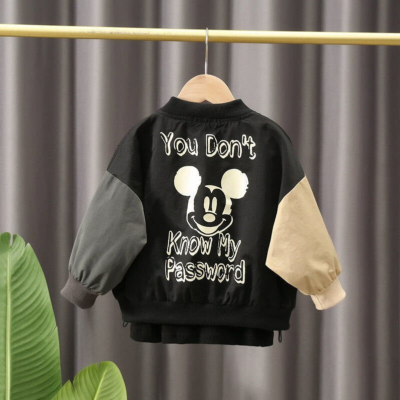 Printemps et automne nouveaux produits enfants veste enfants Mickey Baseball vetements coupe vent enfants garcons bebe fille veste vetements Walmart