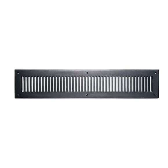 Caststo 3"x24" (Ovarall 5"x26") Cast Aluminum Contemporary Design Air Return Grille- Black- Rock