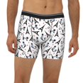 thumbnail image 2 of Men'S Boxer Briefs, Eiffel Tower Cat Soft And Breathable Mens Underwear Boxer Briefs With Widen Waist, 2 of 2