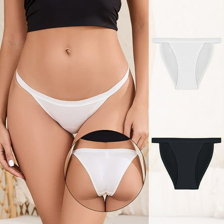 Sentmoon Bikini Bottoms for Women High Waist No Show Underwear Wave Edge No Pinching Ice Silk Hip Lift Panties for Women Pack Breathable and Comfortable for Beach and Pool White XL