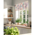 thumbnail image 6 of Spring Watercolor Window Valance Curtain Pastoral Check Rod Pocket Short Curtain for Living Room, Bedroom & Kitchen Window Decor 60x18in, 6 of 8