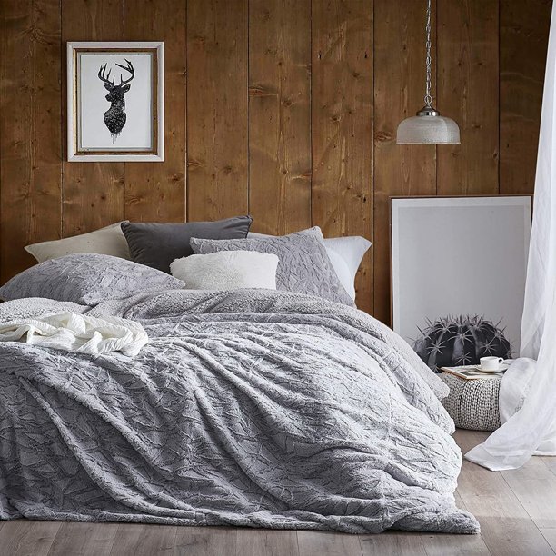 Byourbed Cracked Glacier - Coma Inducer® Oversized Duvet Cover Set - Frigid  Gray King 3 Piece