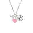 thumbnail image 2 of Delight Jewelry I 'Heart' Gymnastics - Light Pink Heart Nurse Strong Zoe Necklace, 2 of 4