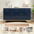 thumbnail image 6 of Boyel Living 3-Door Sideboard Buffet Cabinet, Accent Storage Cabinet with Adjustable Shelves, Credenzas Buffet Cabinet for Entryway Living Room, Blue, 6 of 6