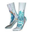 thumbnail image 5 of Gaeub Let's go Travel Print Sports Socks,No Heel Casual Mid-Tube Socks,Crew Socks for Women and Man For Trouser, Dress, Business, 5 of 7