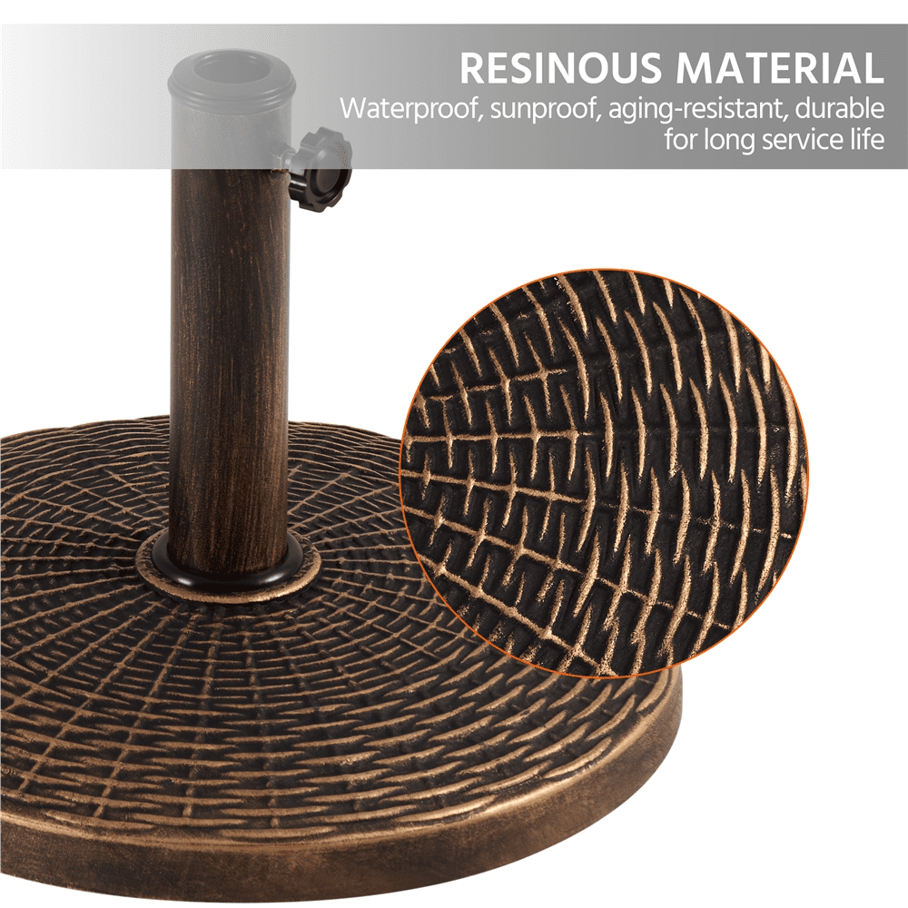 Yaheetech 22lbs Round Patio Umbrella Base Stand, Bronze