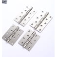thumbnail image 5 of Bisagra de puerta de acero inoxidable plateada, 2 piezas Bisagras de puerta Bisagras plegables Bisagras de acero inoxidable Bisagra de 3 mm de espesor, para puertas interiores sólidas, 5 of 5