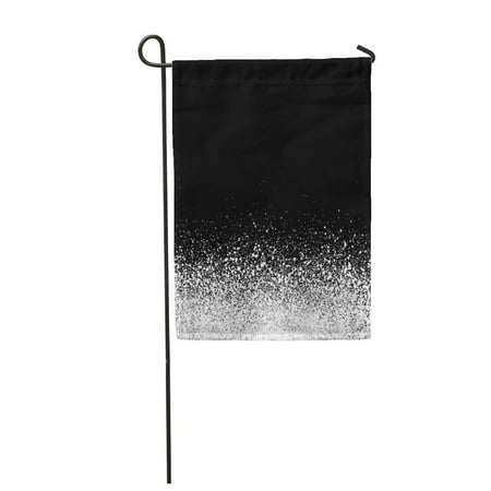 Gradient Dots - LADDKE Dot Spray Detail in White Over Black Pattern Gradient Garden Flag Decorative Flag House Banner 12x18 inch