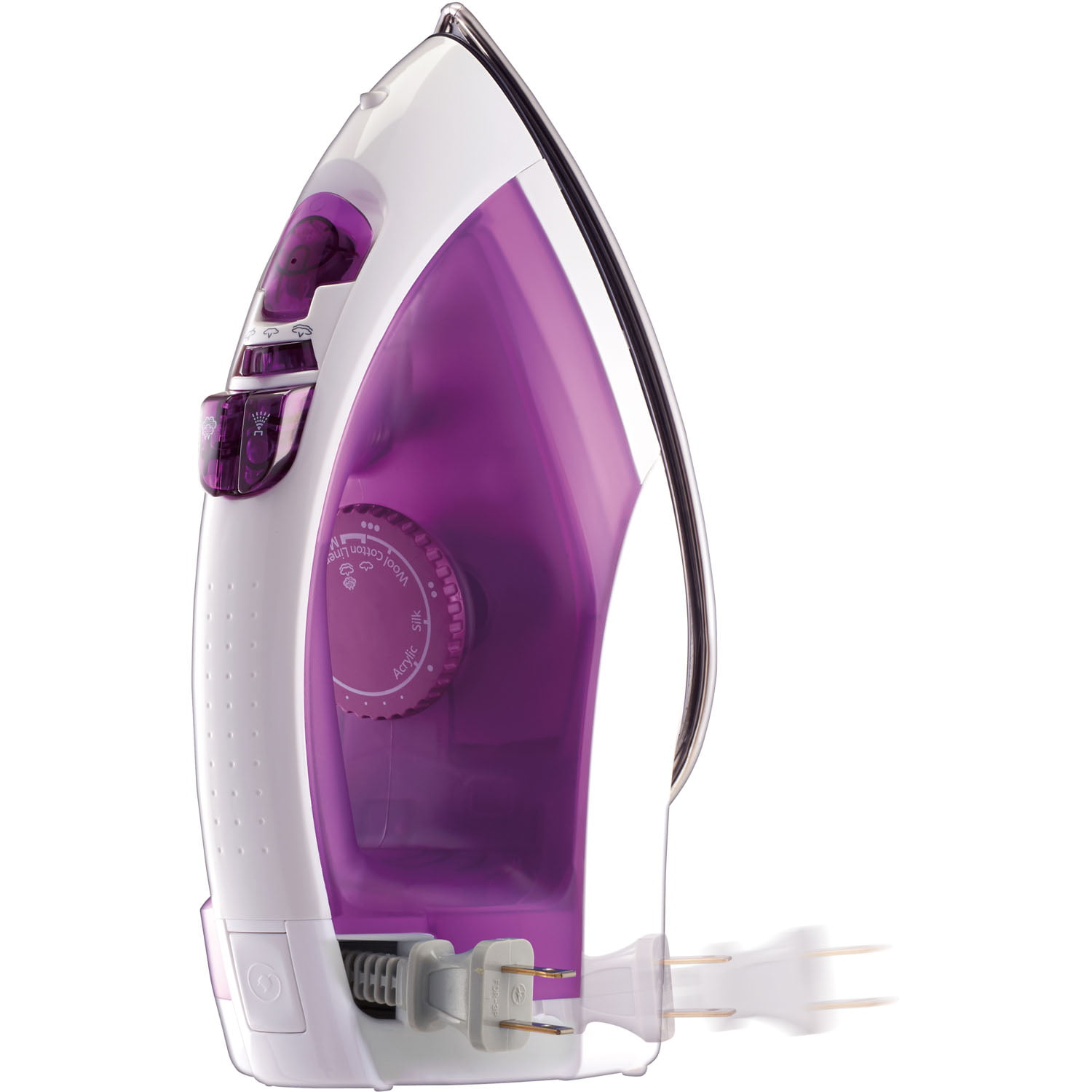 Purple Details about   Panasonic Clothes Iron Stainless Steel Sole Plate 1200 W White 