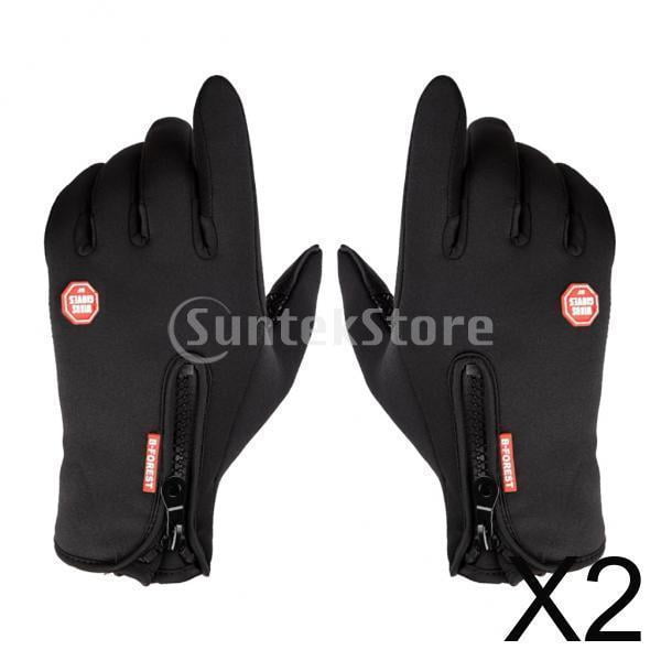 2x Guantes Térmicos Guantes s de Completo para Bicicleta al Aire Libre Guante para Hombre Mujer a Prueba de Agua Macarena Guantes térmicos de invierno