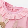 thumbnail image 5 of Byoo Toddler Girls Cute Sweatshirt Animal Rabbit Print Long Sleeve Pullover Top for Kids Soft Casual Sweatshirts, Pink, 5 of 9