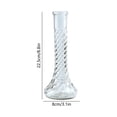 thumbnail image 3 of Twisted Small Neck Glass Vase Decorative Flower Vase For Hydroponic Plants Fresh Cut Flowers Home Living Room Table Centerpiece Office Shelf Display, 3 of 6