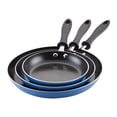 thumbnail image 1 of Juego de sartenes Farberware Reliance, antiadherentes de aluminio 3 piezas, color azul, 1 of 7