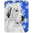 thumbnail image 1 of Carolines Treasures SC9786LCB Great Pyrenees Large Size Winter Snowflakes Glass Cutting Board, 1 of 2