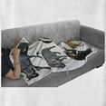 thumbnail image 6 of Zoo Soft Flannel Fleece Blanket, Arrangement of Cartoon Style Wild Animals of Africa Fauna Habitat Savannah Wilderness, Cozy Plush for Indoor and Outdoor Use, 70" x 90", Multicolor, by Ambesonne, 6 of 6