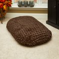 thumbnail image 2 of Brown 3' x 4' Lux Faux Fur Oval Pet Bed, 2 of 5